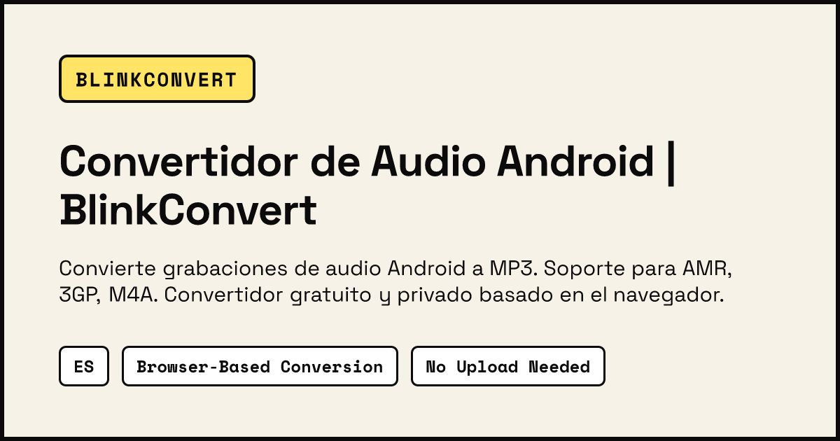 Convertidor de Audio Android en Línea | Convertir AMR, 3GP a MP3 ...